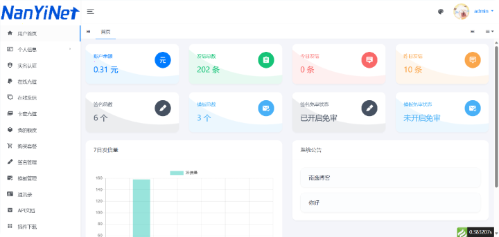 短信系统,106短信,在线发信,API发信